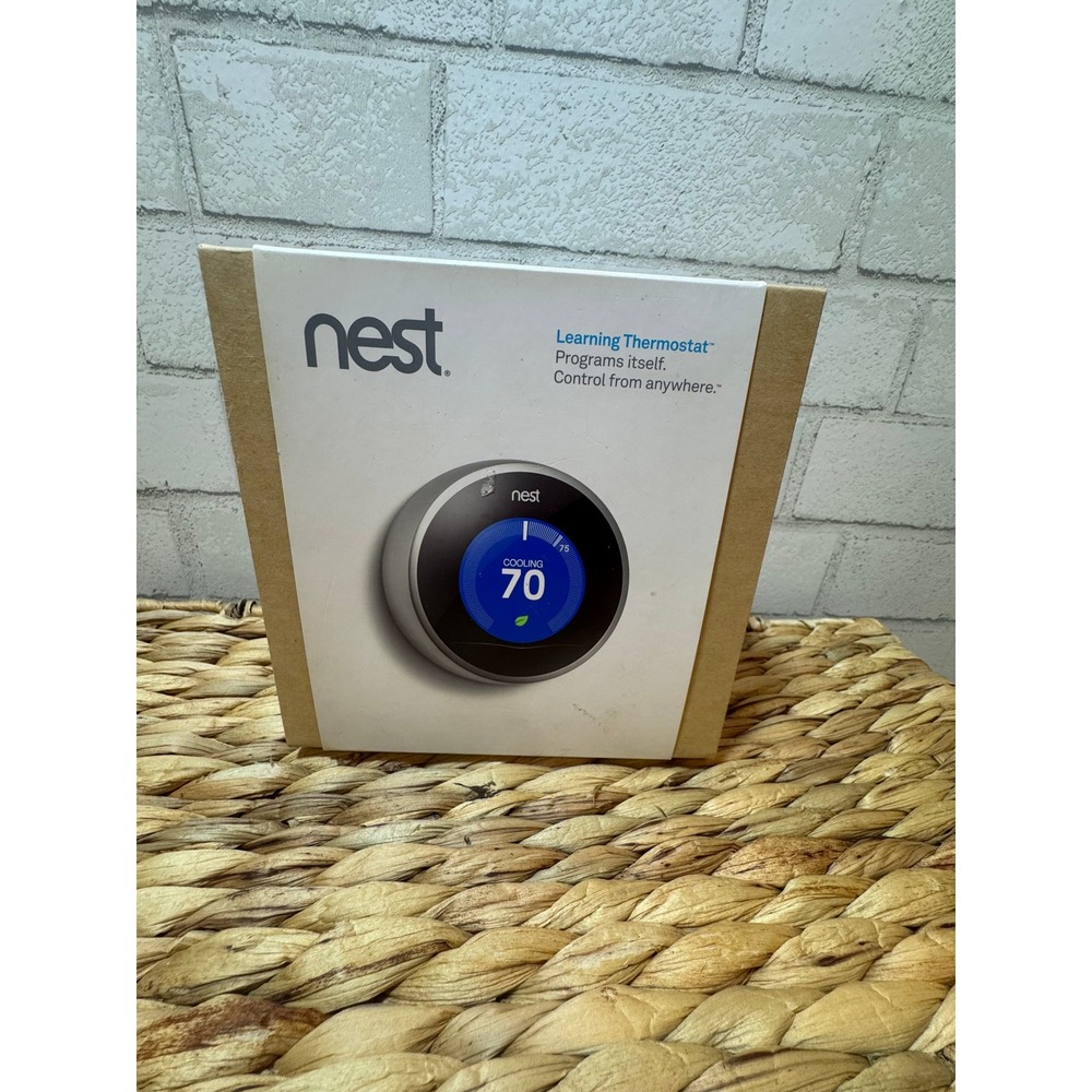 Nest Learning Thermostat 2nd Generation Smart WiFi Stainless Steel T200577